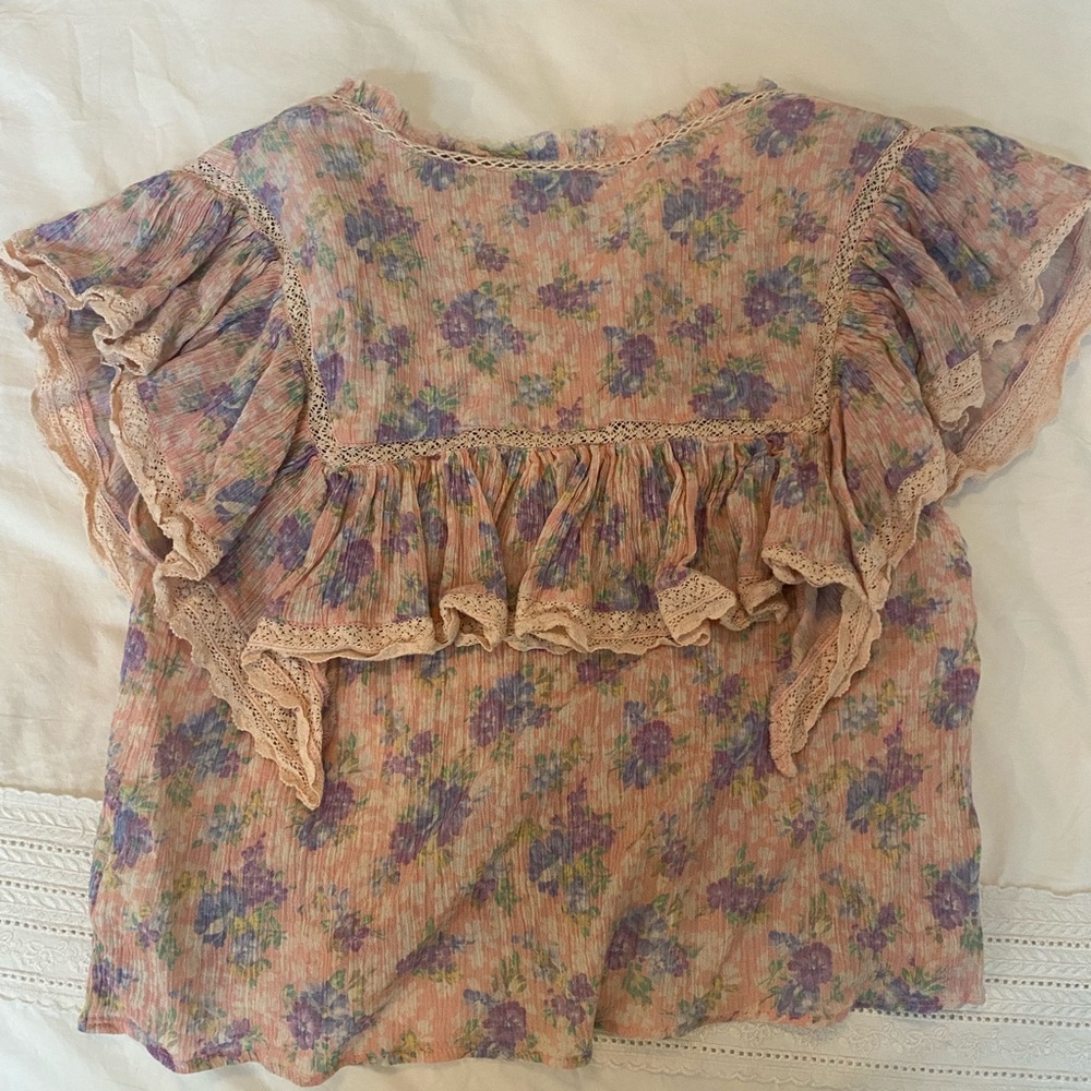 never worn loveshackfancy blouse size M